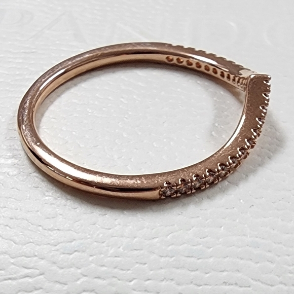 Pandora Sparkling Wishbone Ring size 56 US 7.5 - Picture 9 of 9